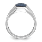 10kw Men's Sapphire Doublet Stone and Diamond Complete Ring